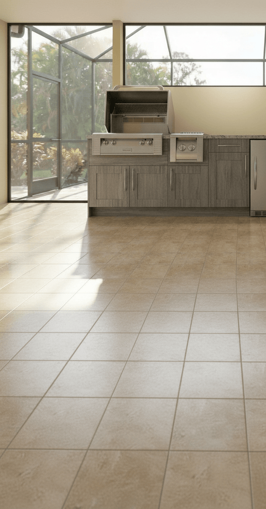 118 inch Weatherstrong Outdoor Kitchen READY for Grill, Side Burner Sink and Refrigerator - Sunzout Outdoor Spaces LLC