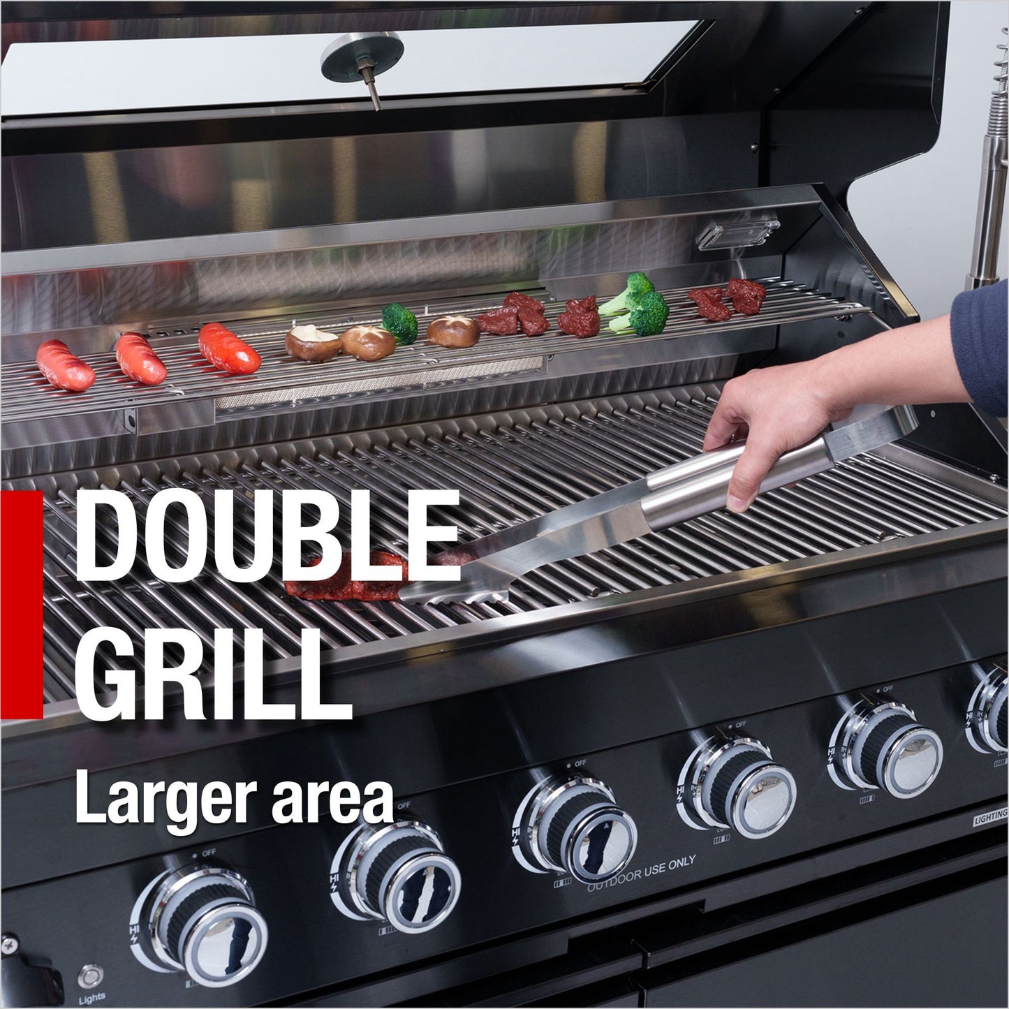 32 in. Sunzout Black Steel 4 Burner Grill For Modular Outdoor Kitchens - Sunzout Outdoor Spaces LLC