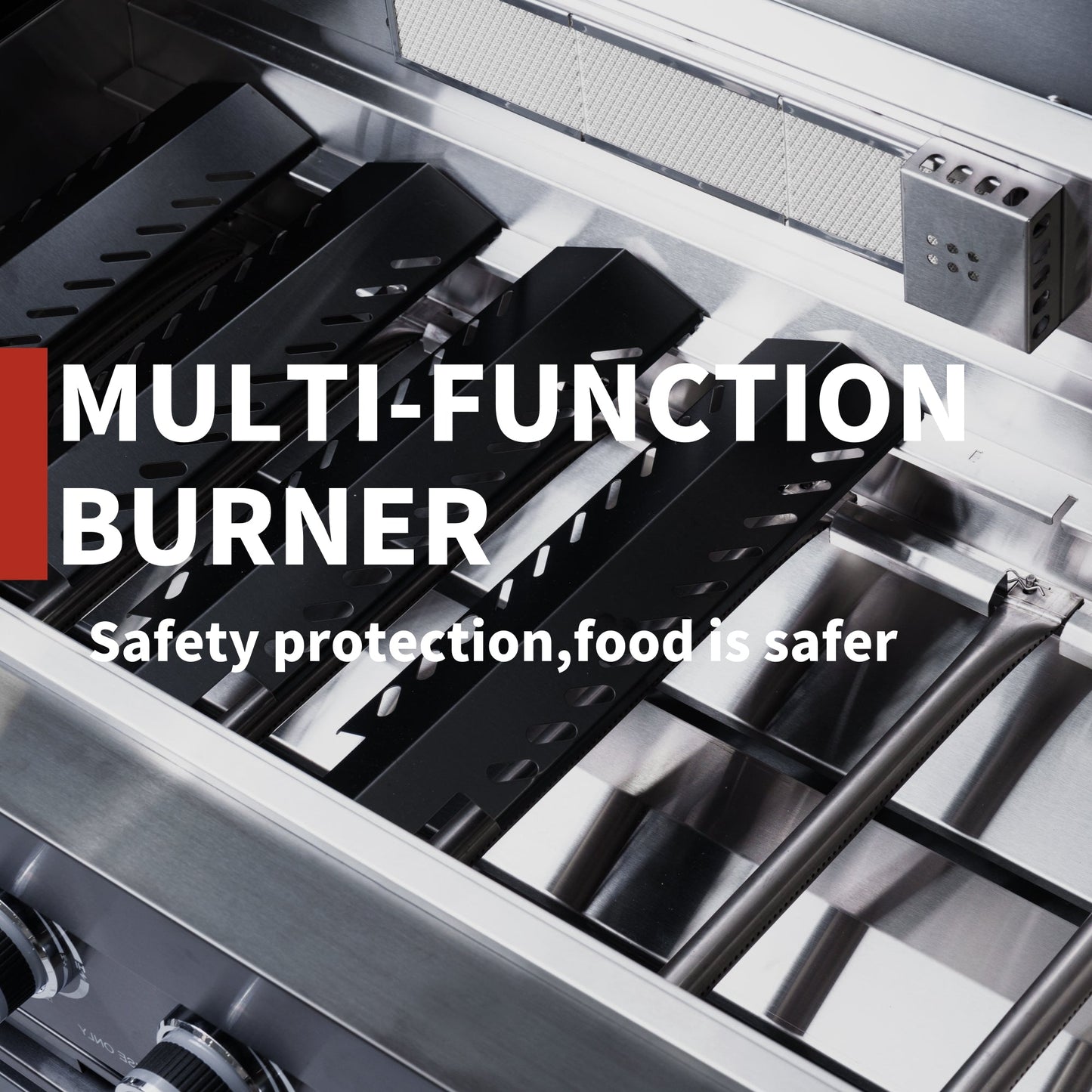 32 in. Sunzout Black Steel 4 Burner Grill For Modular Outdoor Kitchens - Sunzout Outdoor Spaces LLC