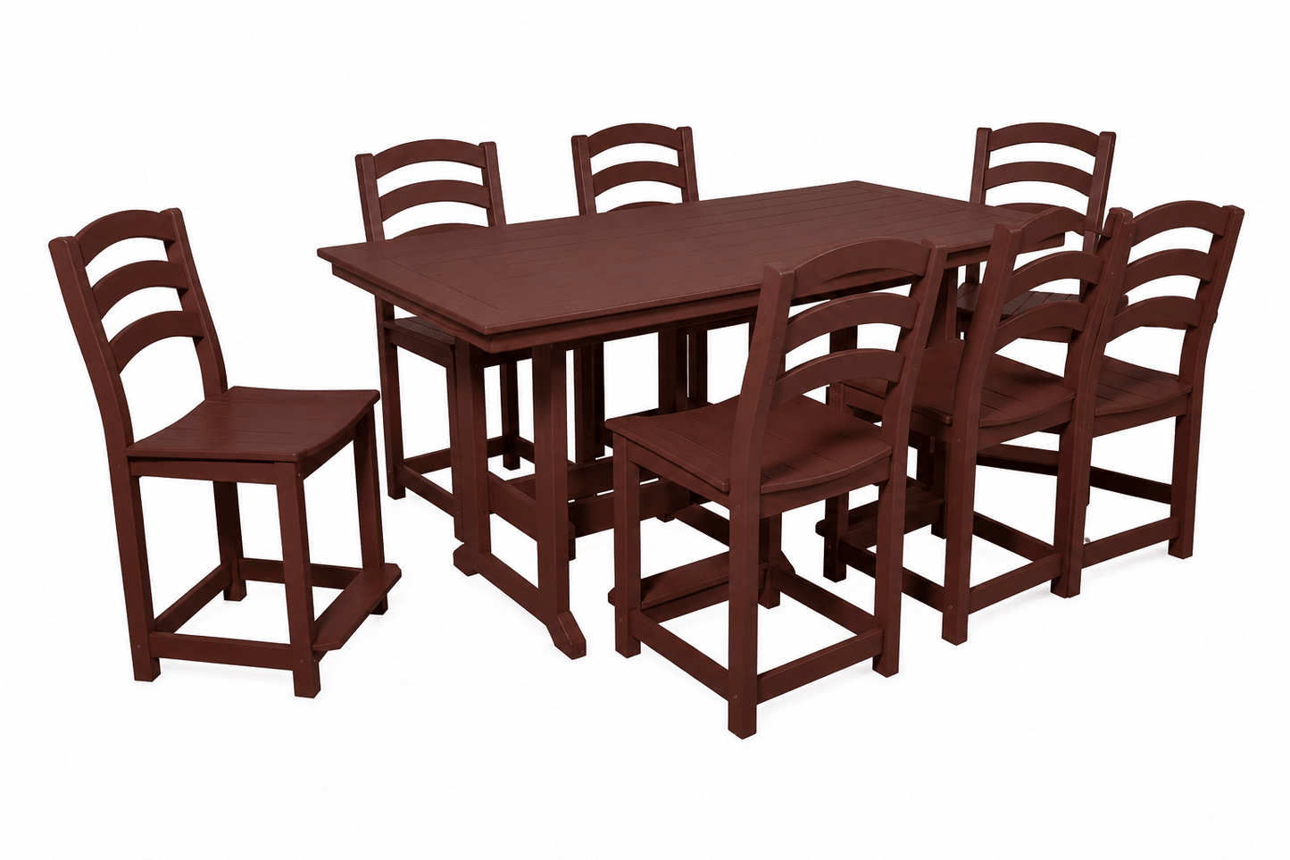 36 x 72 Seabreak Table w/ (6) Seabreak Chairs (dining, counter or bar height) FREE SHIPPING - Sunzout Outdoor Spaces LLC