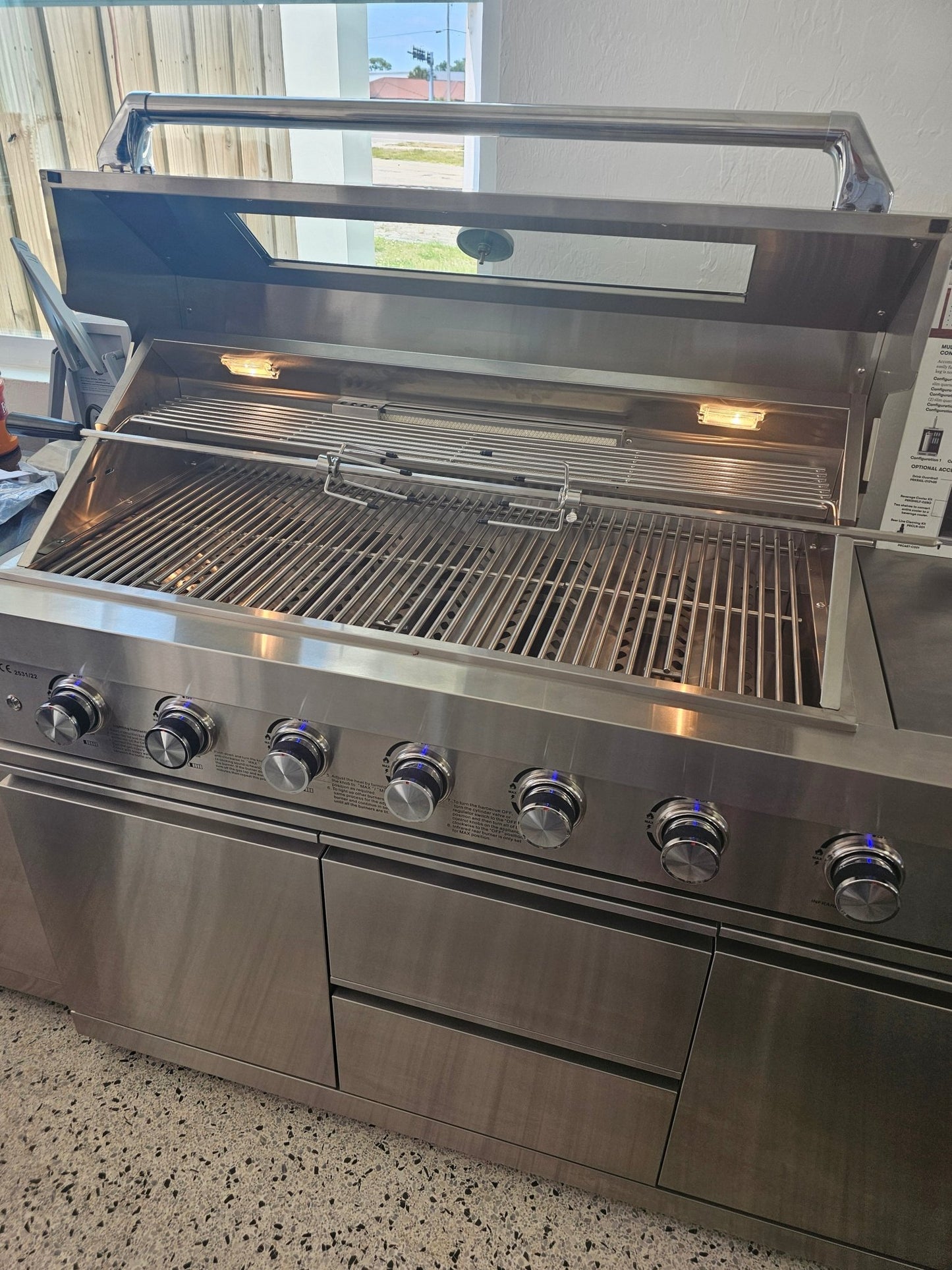 42 in. Sunzout 6 Burner Grill with Side Burner For Modular Outdoor Kitchens - Sunzout Outdoor Spaces LLC