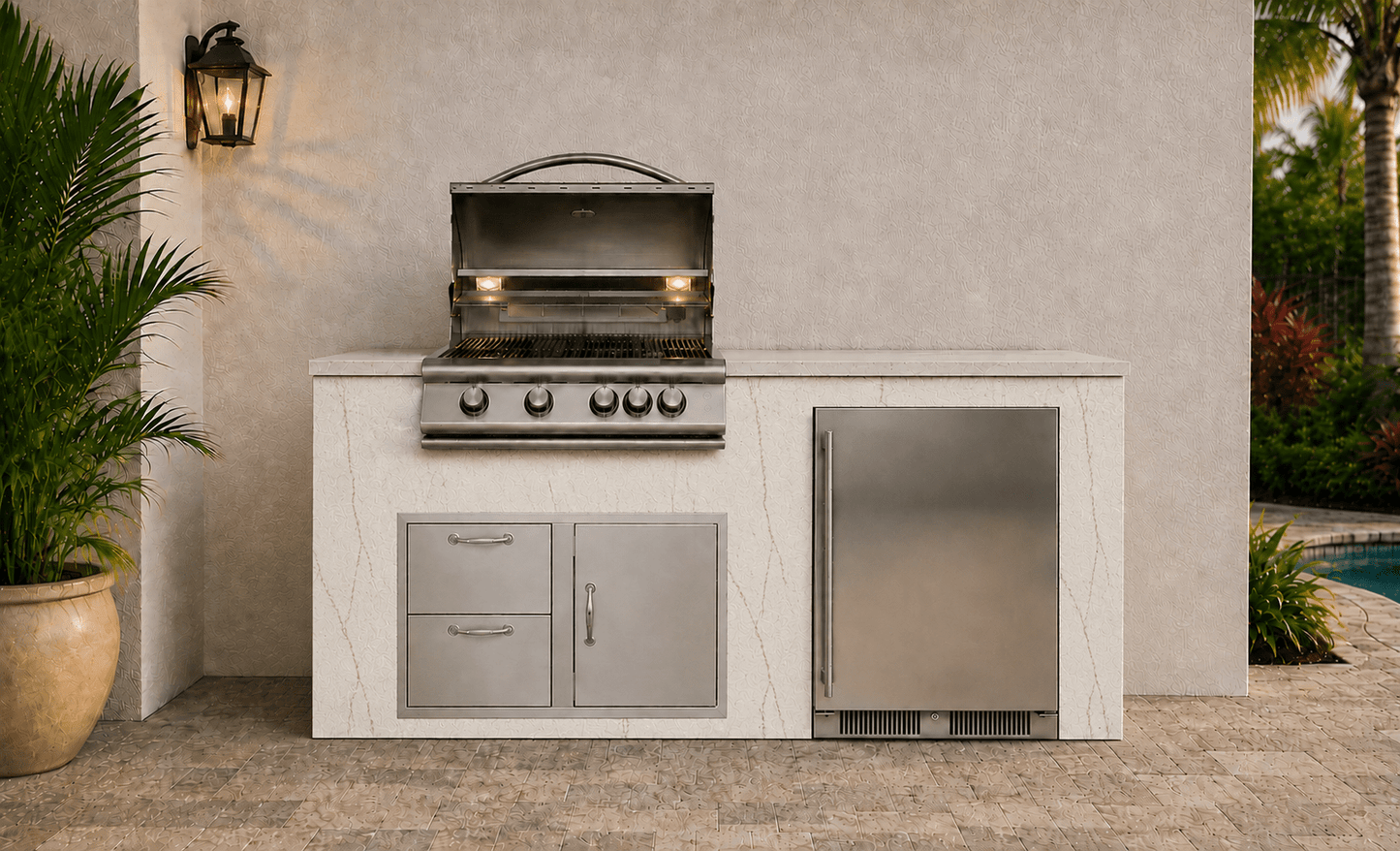 72" Silvia Outdoor Kitchen Island by Brendan William Designs - Sunzout Outdoor Spaces LLC
