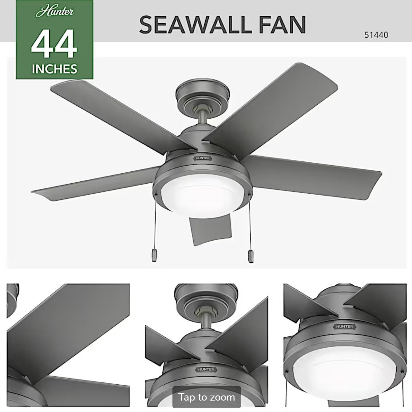 Seawall Outdoor with LED Light 44 inch