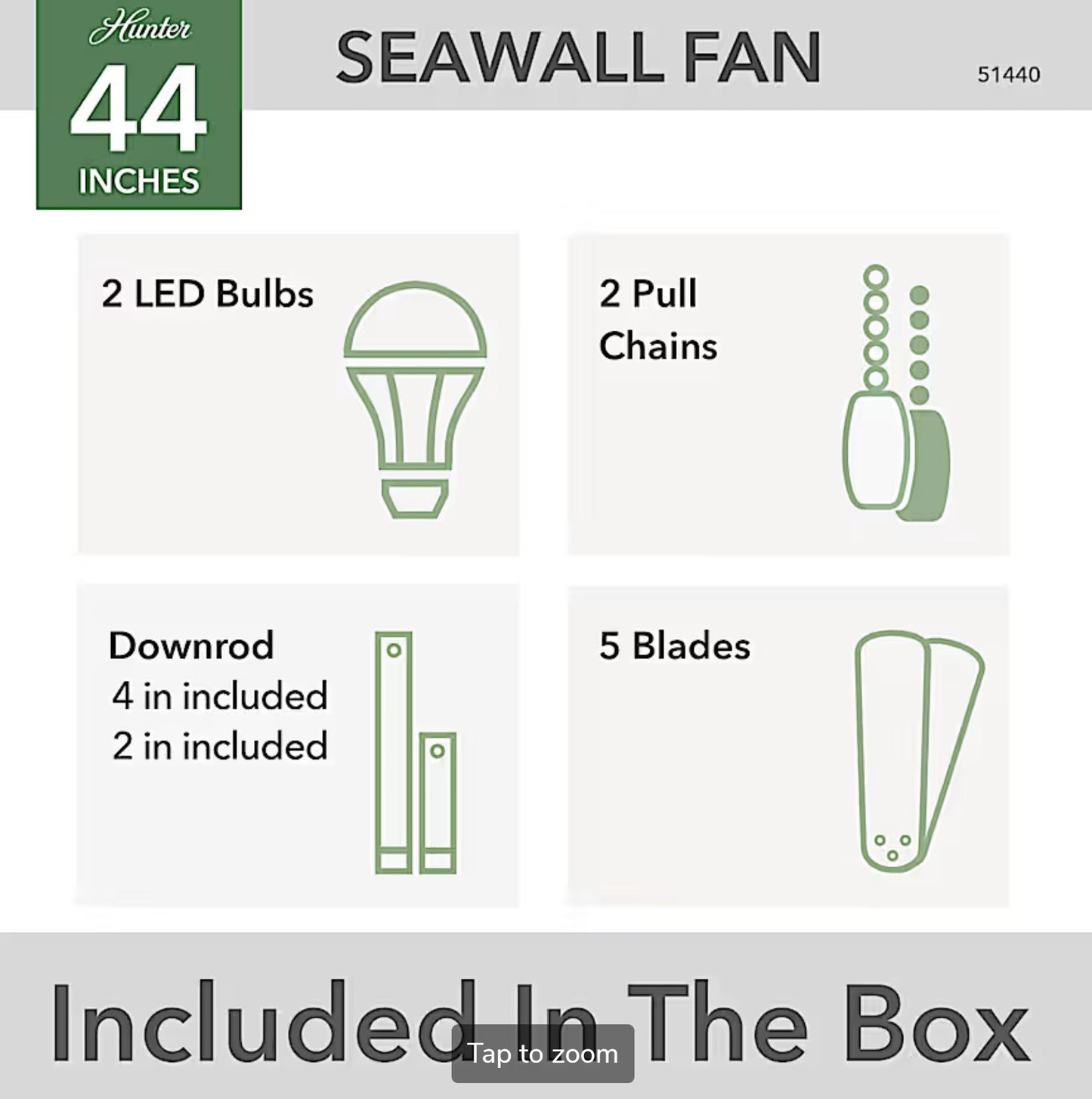 Seawall Outdoor with LED Light 44 inch