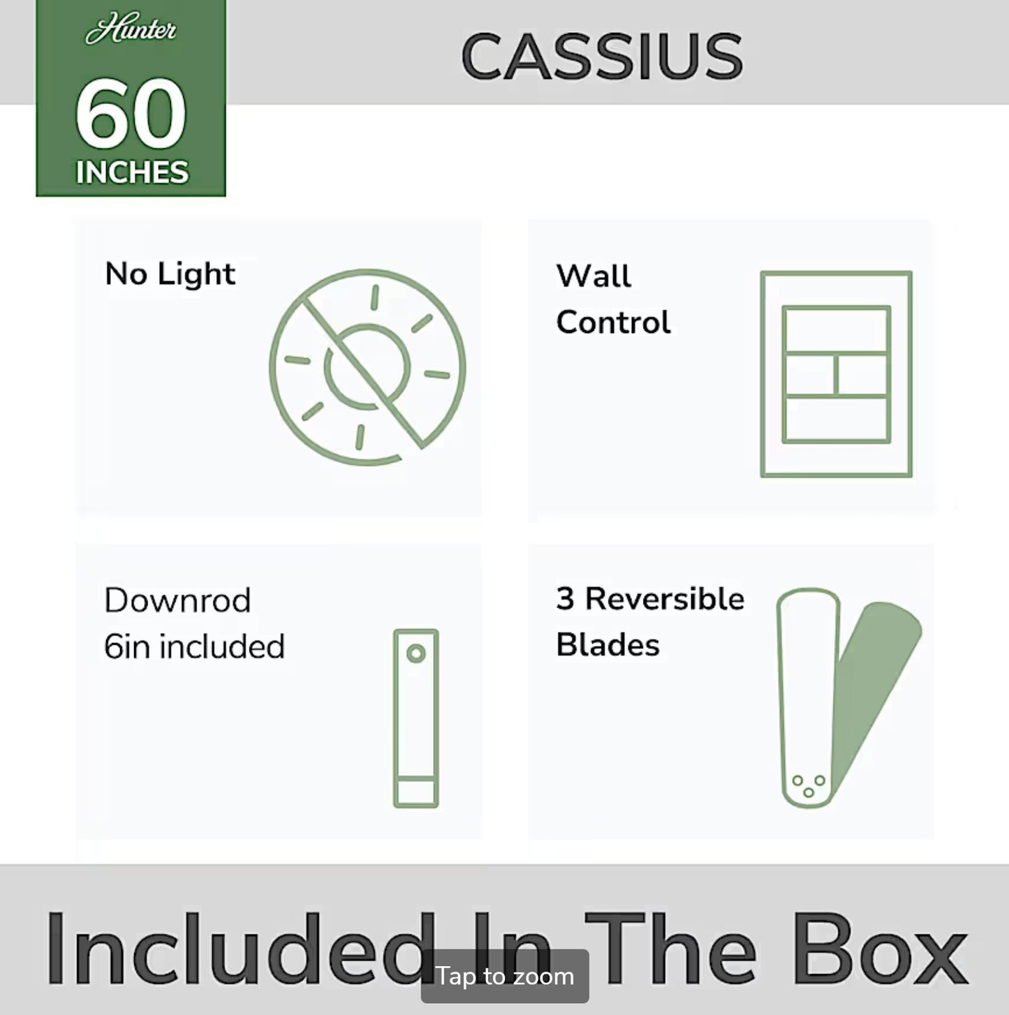Cassius Outdoor ENERGY STAR 60 inch