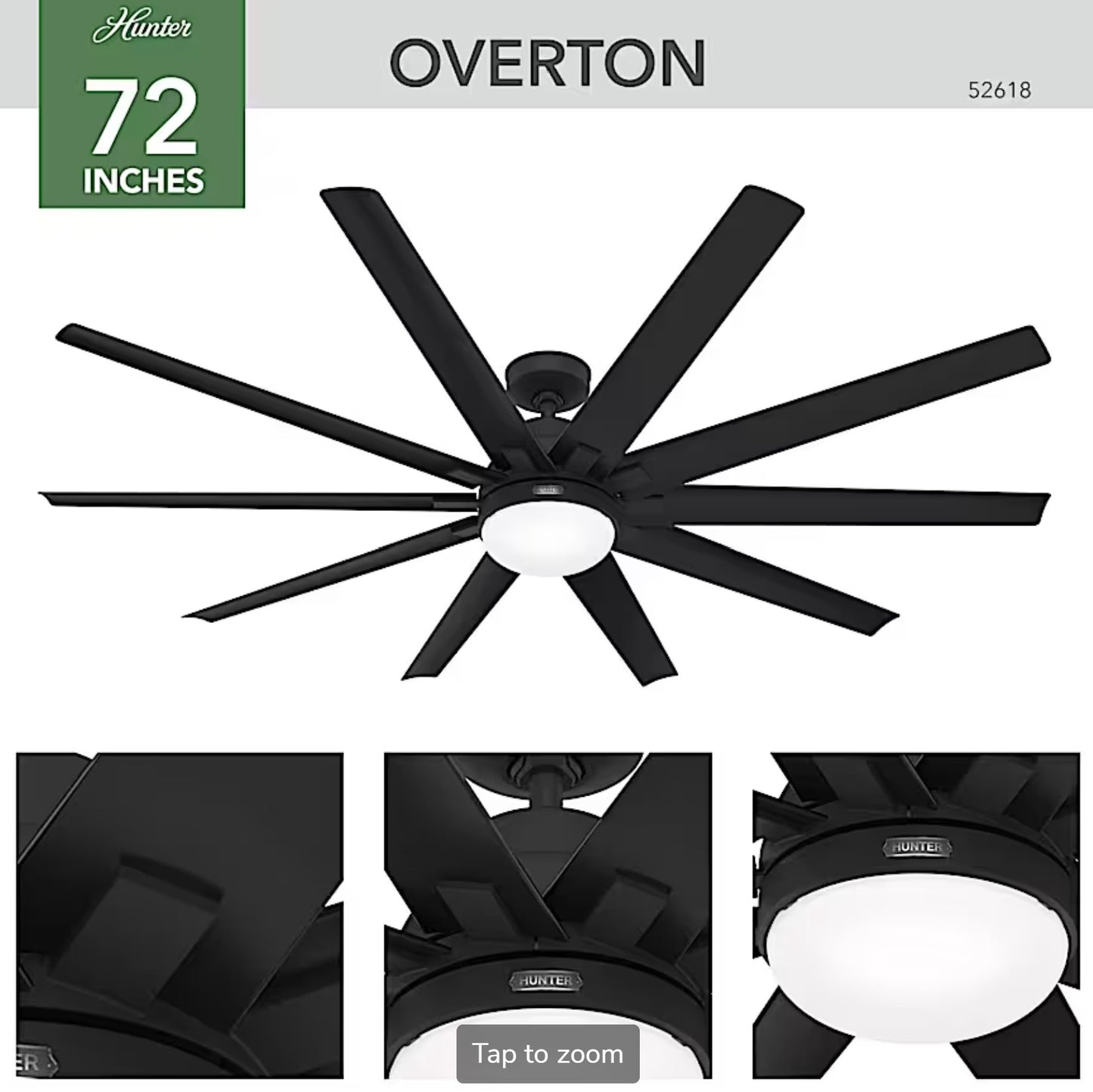 Overton Outdoor ENERGY STAR with LED Light 72 inch