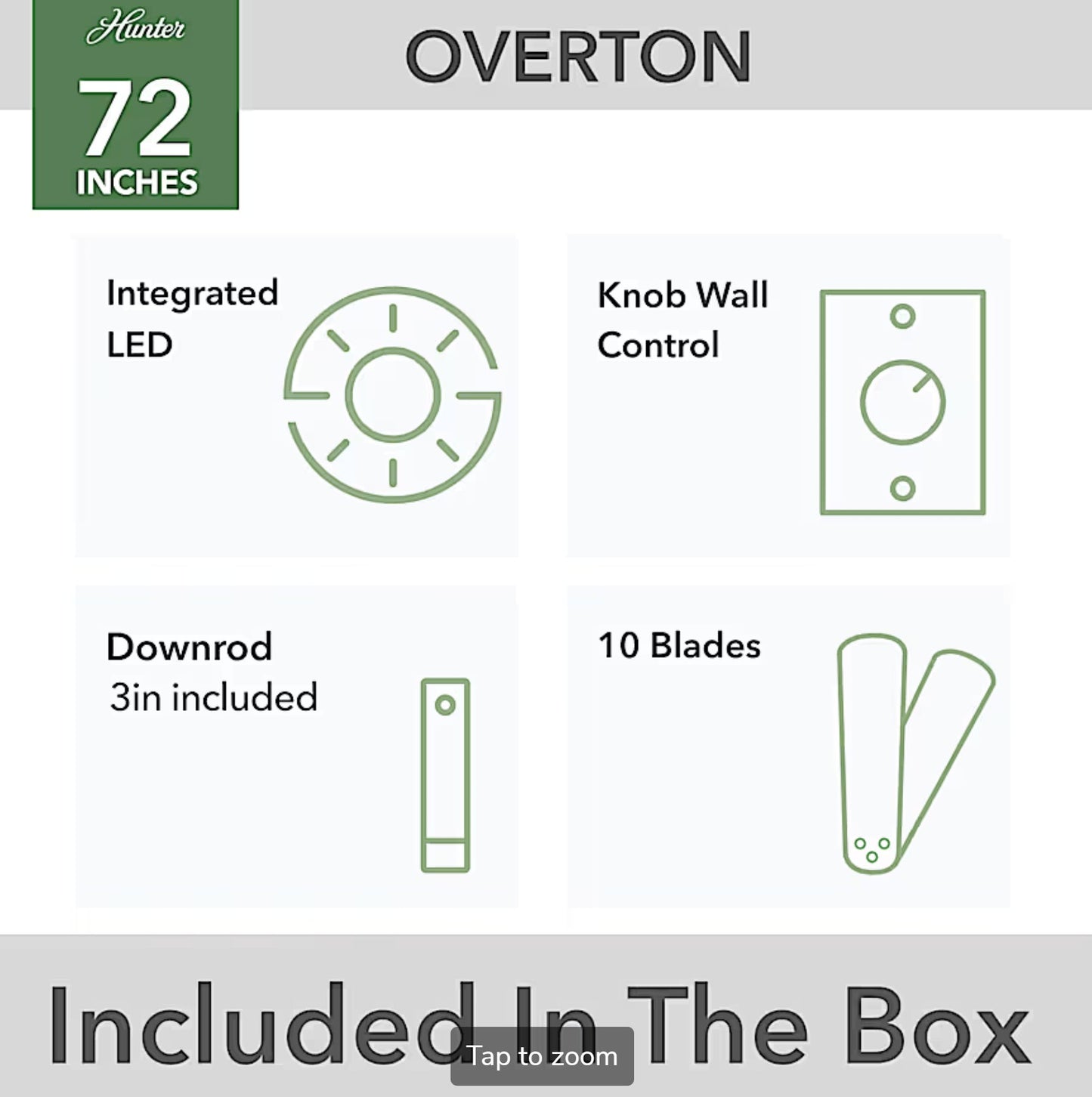Overton Outdoor ENERGY STAR with LED Light 72 inch