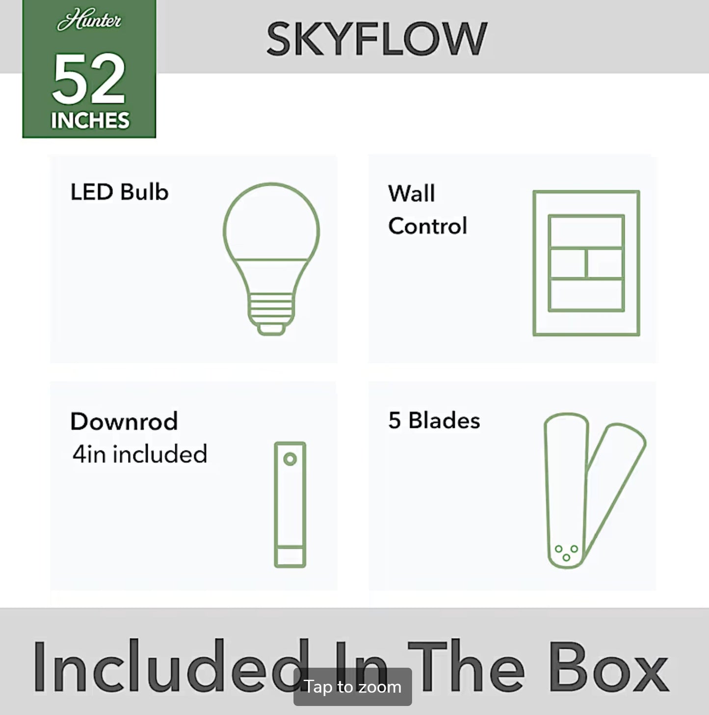 Skyflow Outdoor with LED Light 52 inch