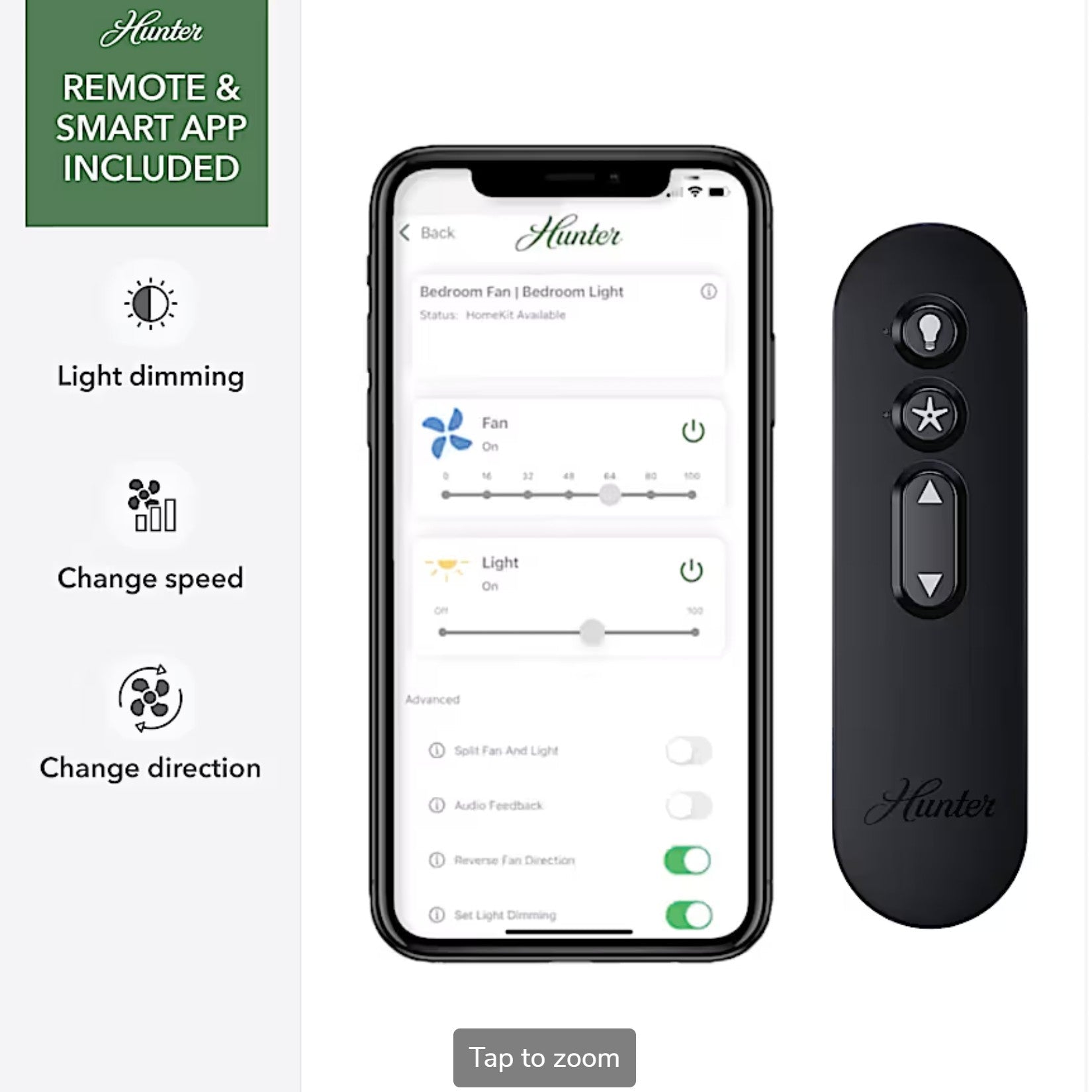 Aeronaut Outdoor Smart Fan with LED Light 52 inch with Remote - Sunzout Outdoor Spaces LLC