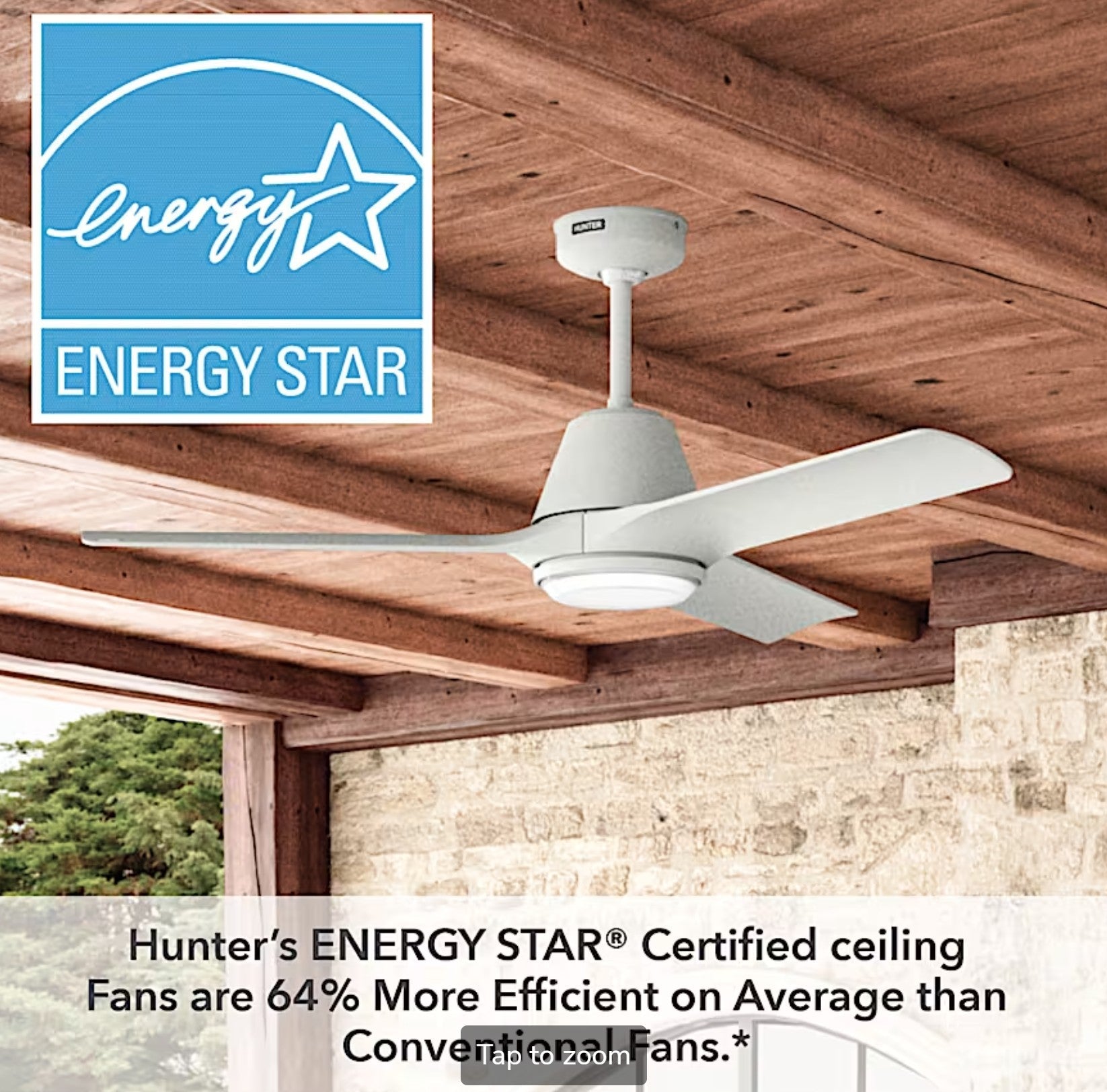 Aeronaut Outdoor Smart Fan with LED Light 52 inch with Remote - Sunzout Outdoor Spaces LLC