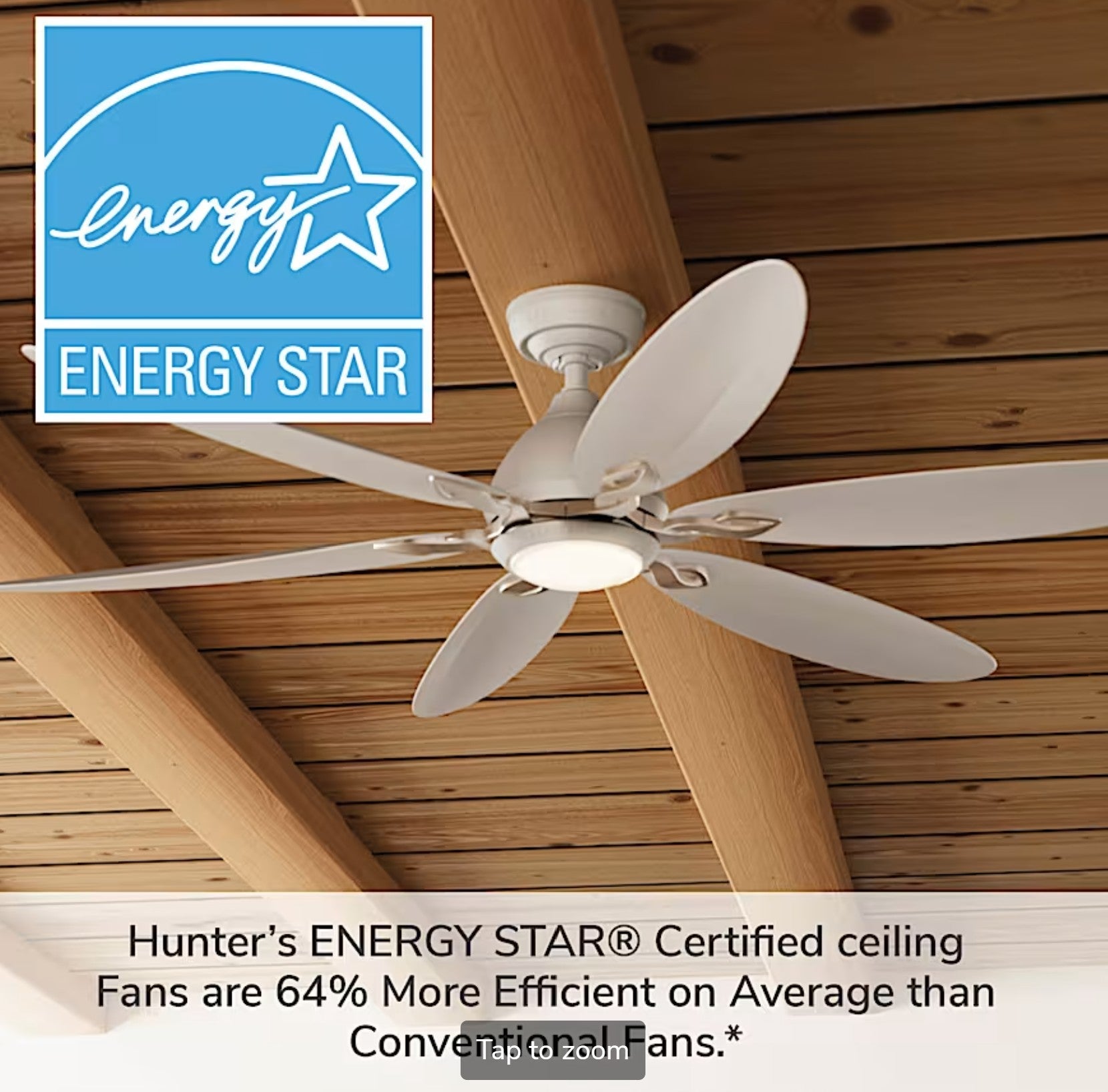 Azalea Outdoor Energy Star DC with LED Light 60 inch with remote and wall control - White - Sunzout Outdoor Spaces LLC