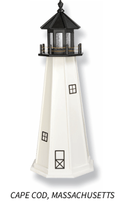 Cape Cod Massachusetts Replica Garden Lighthouse - Sunzout Outdoor Spaces LLC