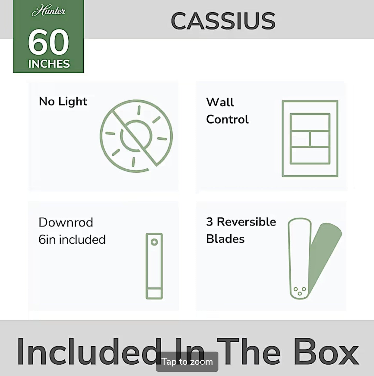 Cassius Outdoor ENERGY STAR 60 inch - Sunzout Outdoor Spaces LLC