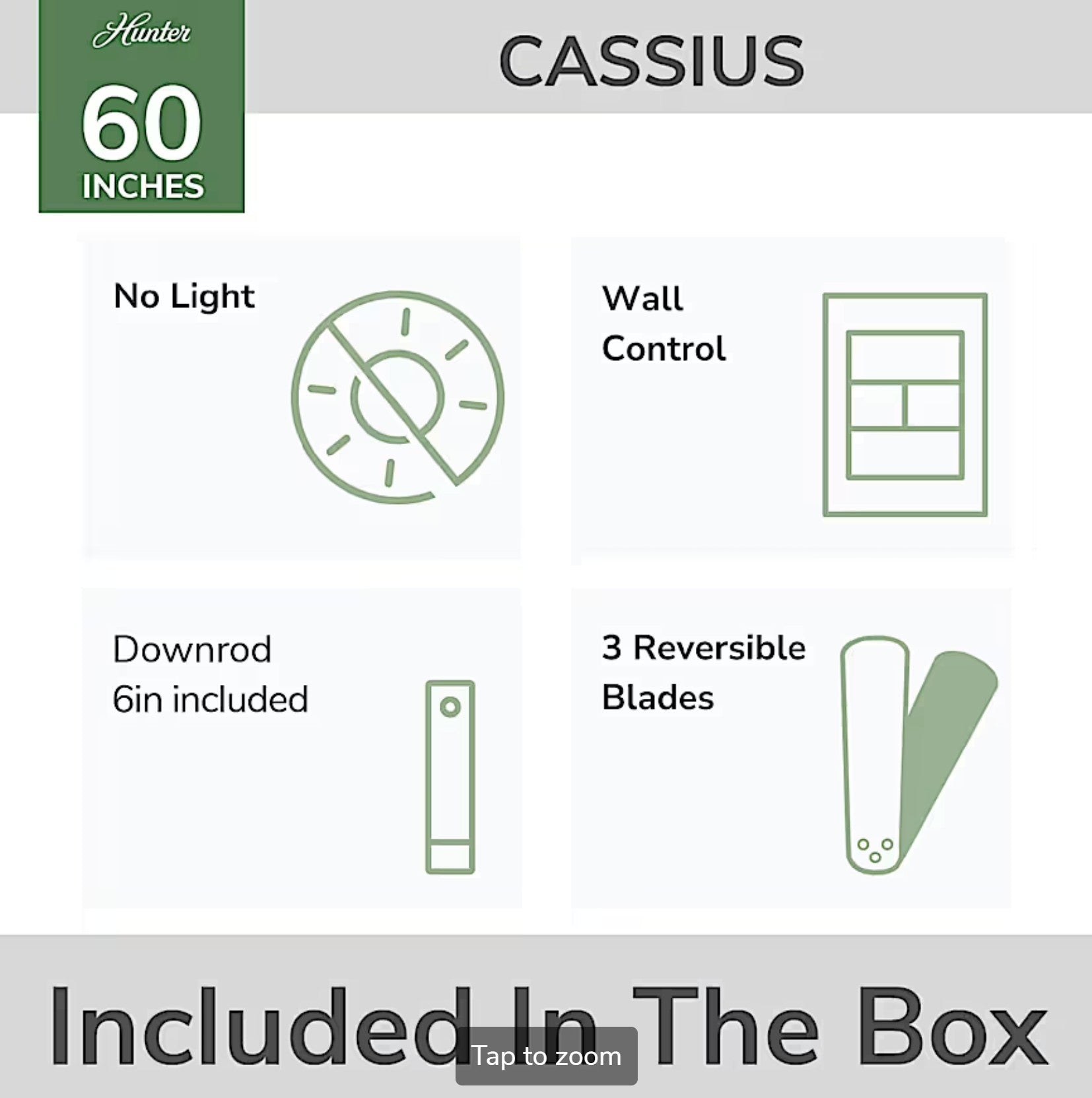 Cassius Outdoor ENERGY STAR 60 inch - Sunzout Outdoor Spaces LLC