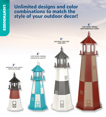 Custom Garden Lighthouse - Sunzout Outdoor Spaces LLC
