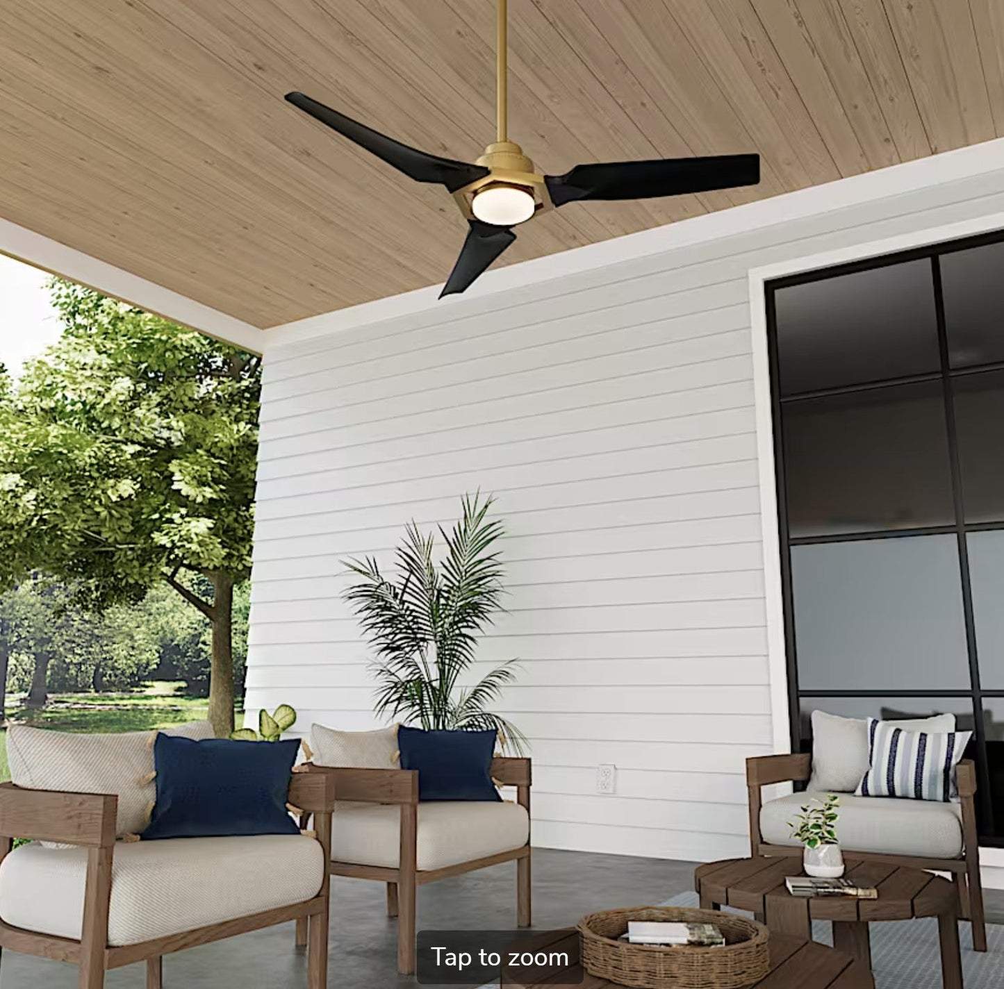 Eula Outdoor ENERGY STAR DC with LED Light 52 inch with remote and wall control - Sunzout Outdoor Spaces LLC
