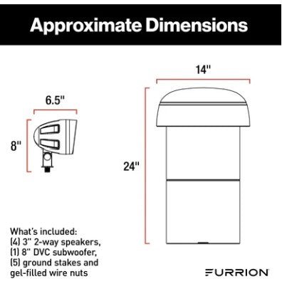 Furrion Aurora 4.1 Landscape Speaker System Terrace Series - Sunzout Outdoor Spaces LLC