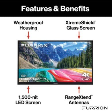 Furrion Aurora Partial - Sun Premier 4K LED Outdoor Smart TV - Sunzout Outdoor Spaces LLC