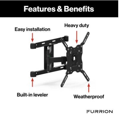 Furrion Aurora Universal Full - Motion Outdoor TV Wall Mount - Sunzout Outdoor Spaces LLC