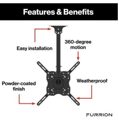 Furrion Aurora Universal Outdoor Ceiling Full Motion Mount - Sunzout Outdoor Spaces LLC