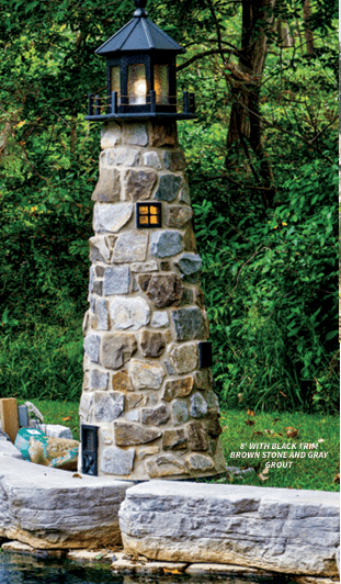 Garden Lighthouse - Stone - Sunzout Outdoor Spaces LLC
