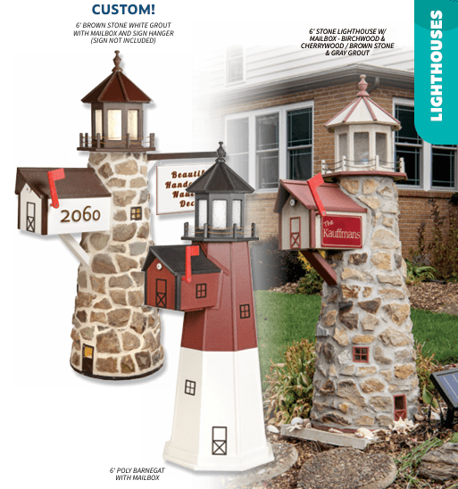 Garden Lighthouse - Stone - Sunzout Outdoor Spaces LLC