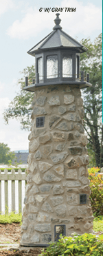 Garden Lighthouse - Stone - Sunzout Outdoor Spaces LLC
