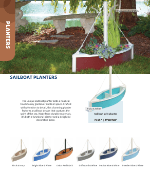 Garden Sailboat Poly Planter - Sunzout Outdoor Spaces LLC