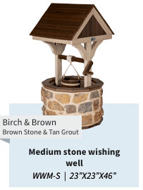 Garden Wishing Well - Stone - Sunzout Outdoor Spaces LLC