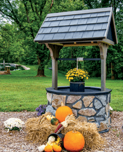 Garden Wishing Well - Stone - Sunzout Outdoor Spaces LLC