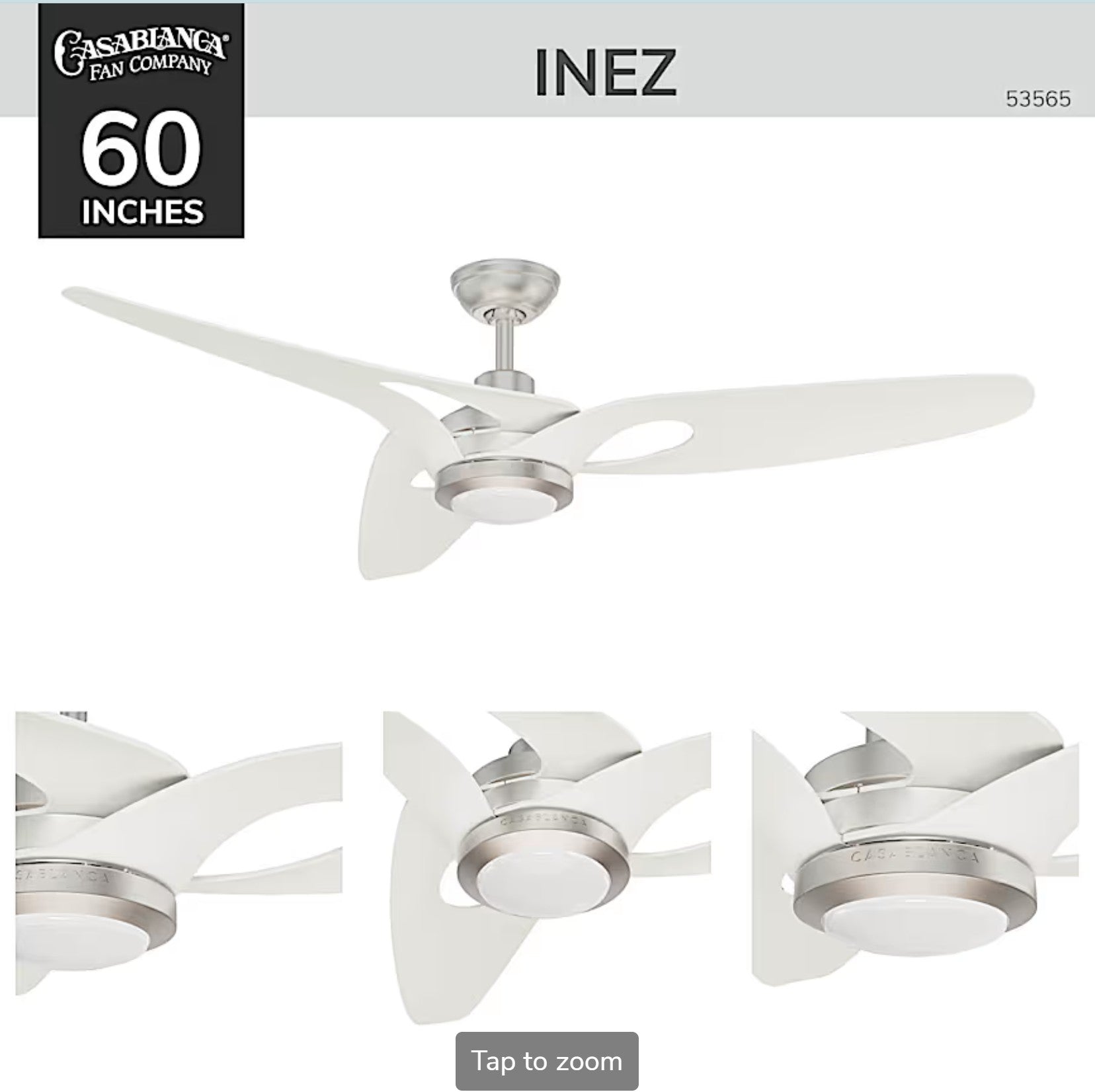 Inez Outdoor ENERGY STAR DC with LED Light 60 inch with remote and wall control - Sunzout Outdoor Spaces LLC