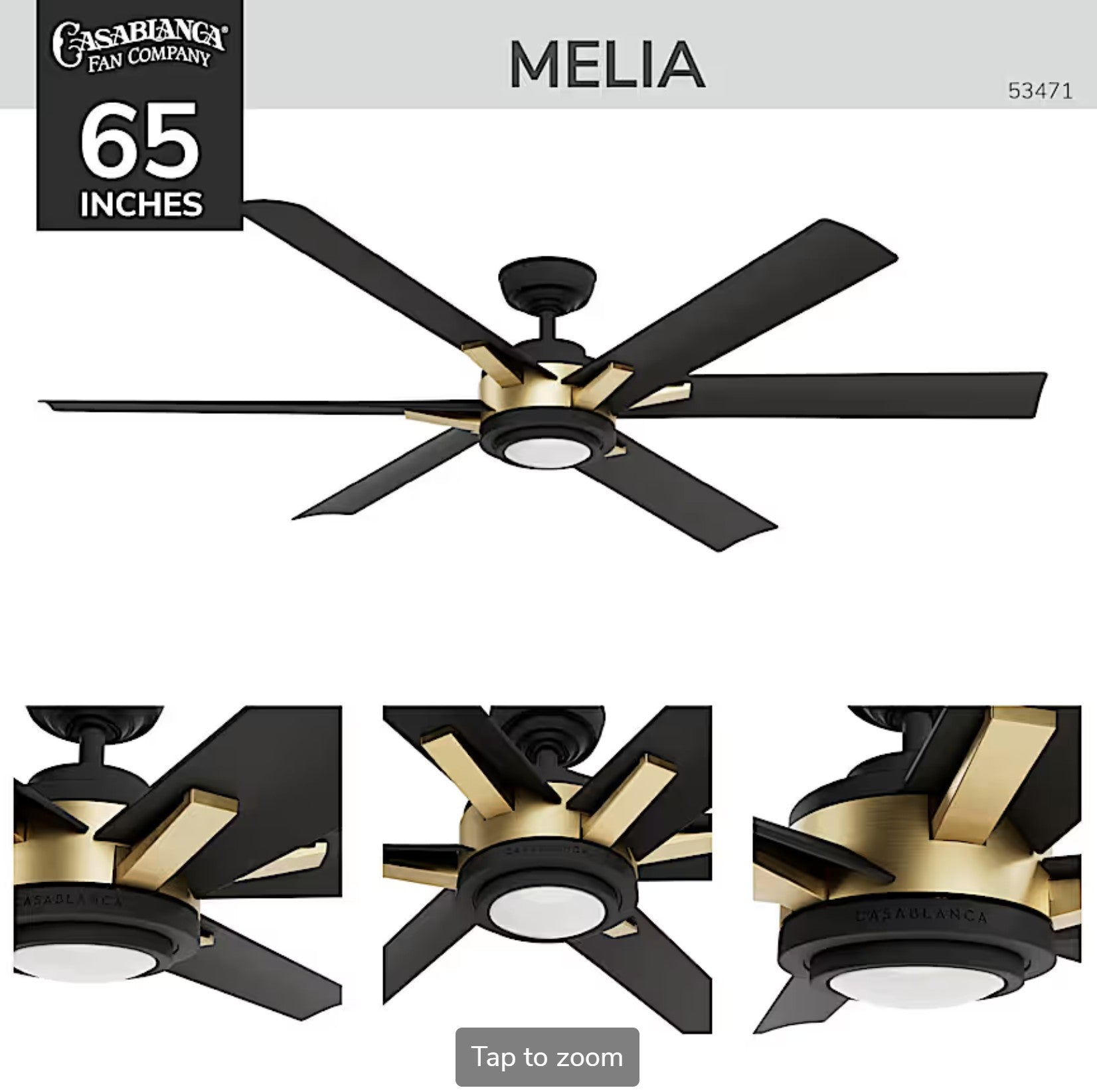 Melia Outdoor ENERGY STAR DC with LED Light 65 inch with remote and wall control - Sunzout Outdoor Spaces LLC
