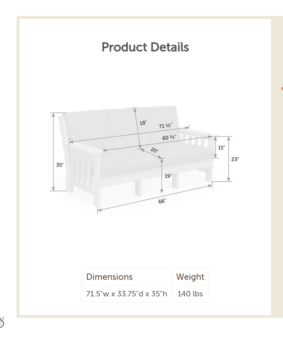 Mission Sofa Free Shipping - Sunzout Outdoor Spaces LLC