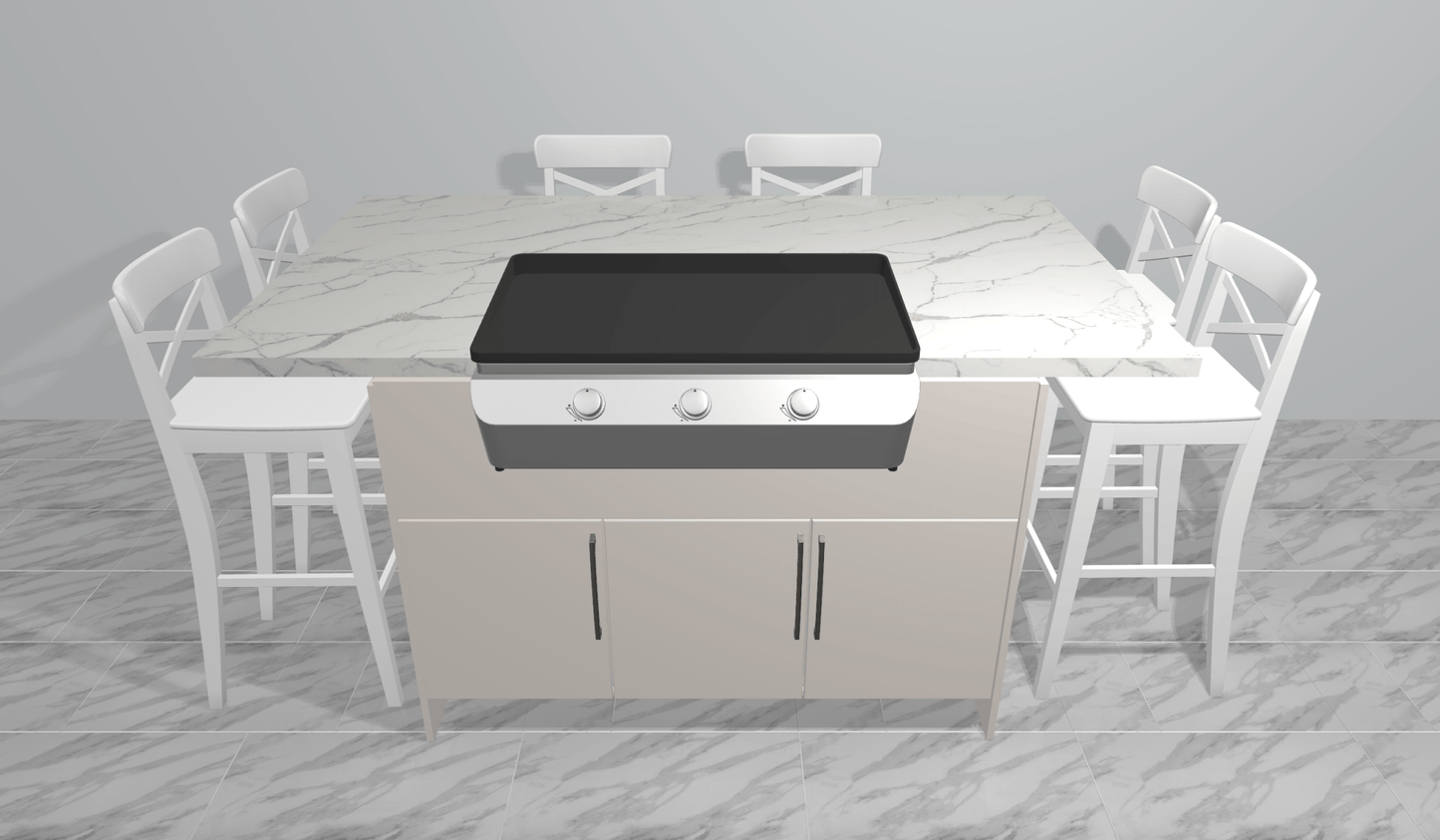 Outdoor Hibachi Table by Sunzout, Outdoor Griddle Table, Outdoor Teppanyaki Table - Sunzout Outdoor Spaces LLC