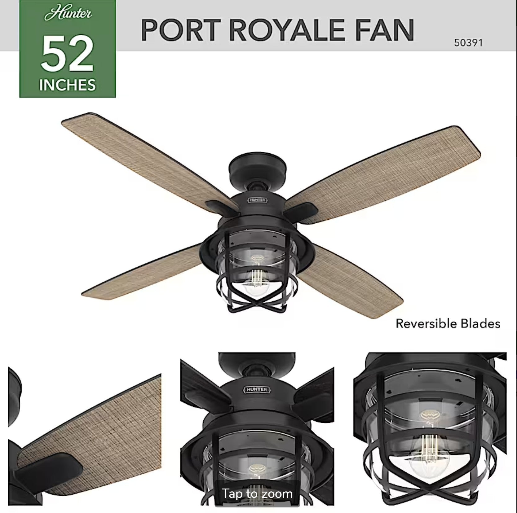 Port Royale with Light 52 inch - Sunzout Outdoor Spaces LLC
