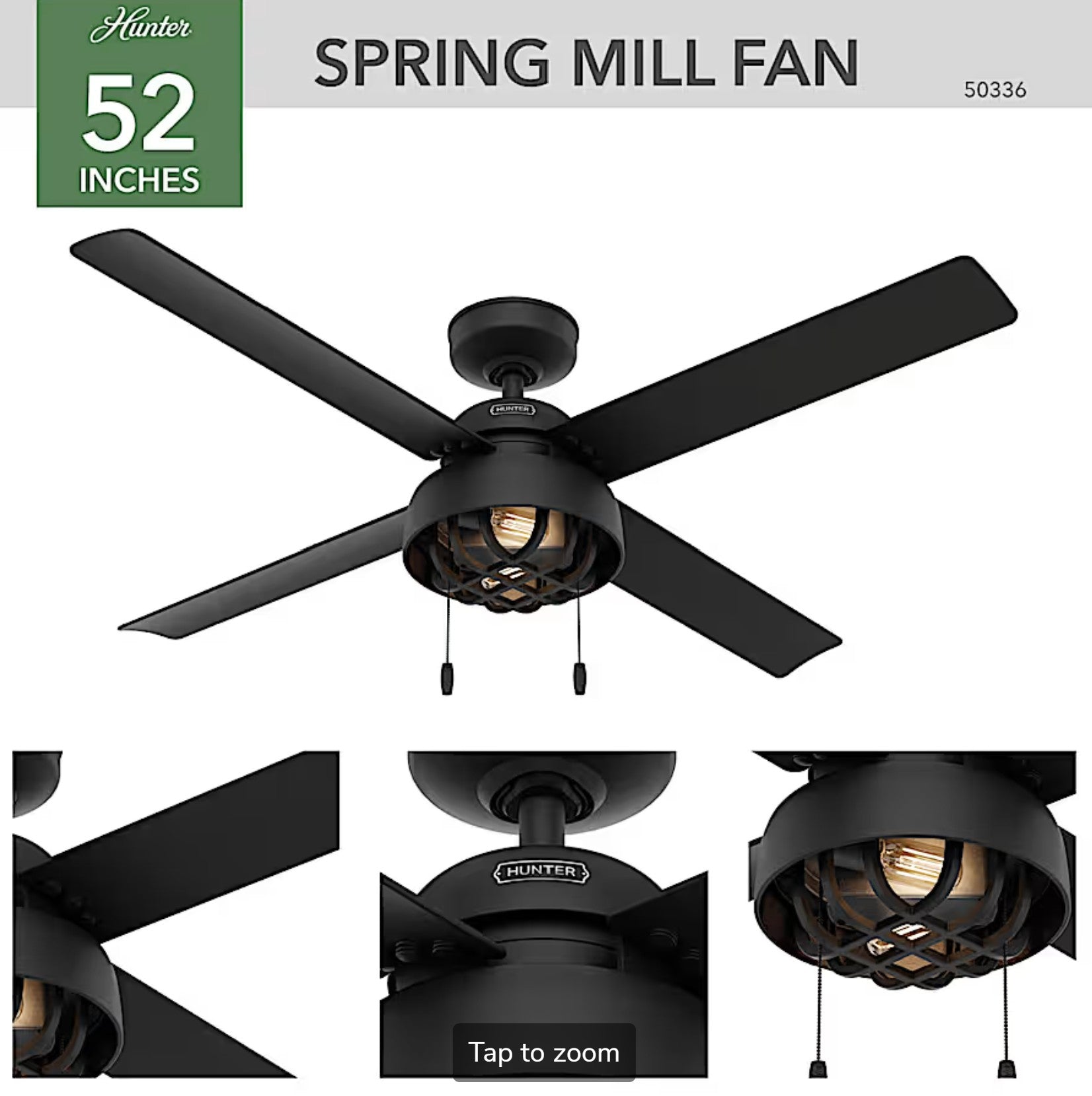 Spring Mill Outdoor with LED Light 52 inch - Sunzout Outdoor Spaces LLC