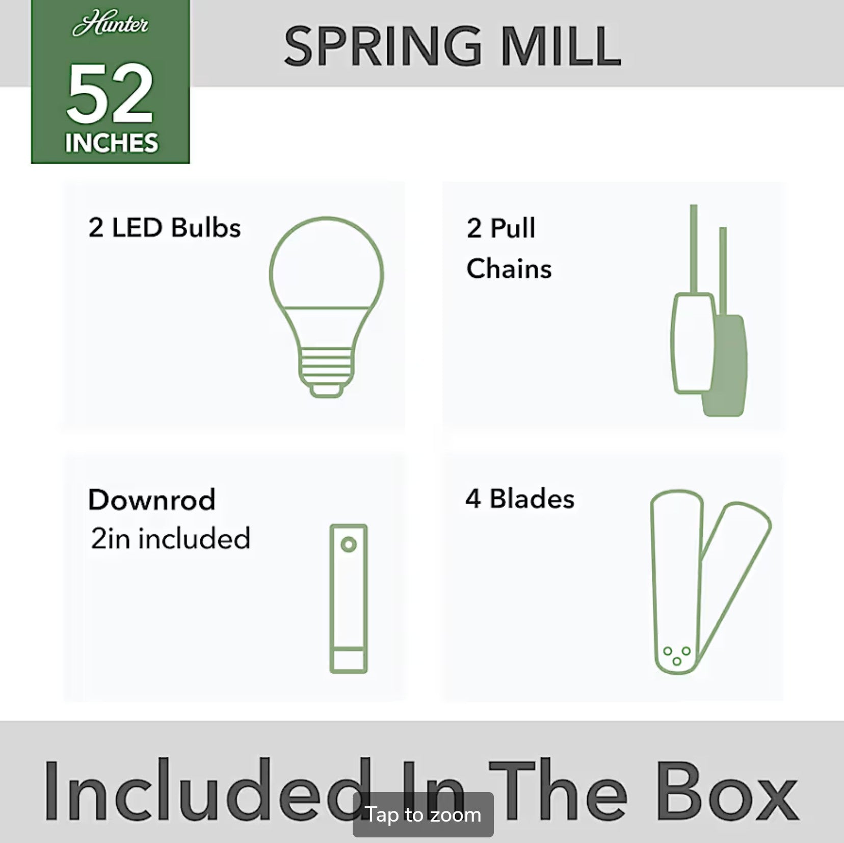 Spring Mill Outdoor with LED Light 52 inch - Sunzout Outdoor Spaces LLC