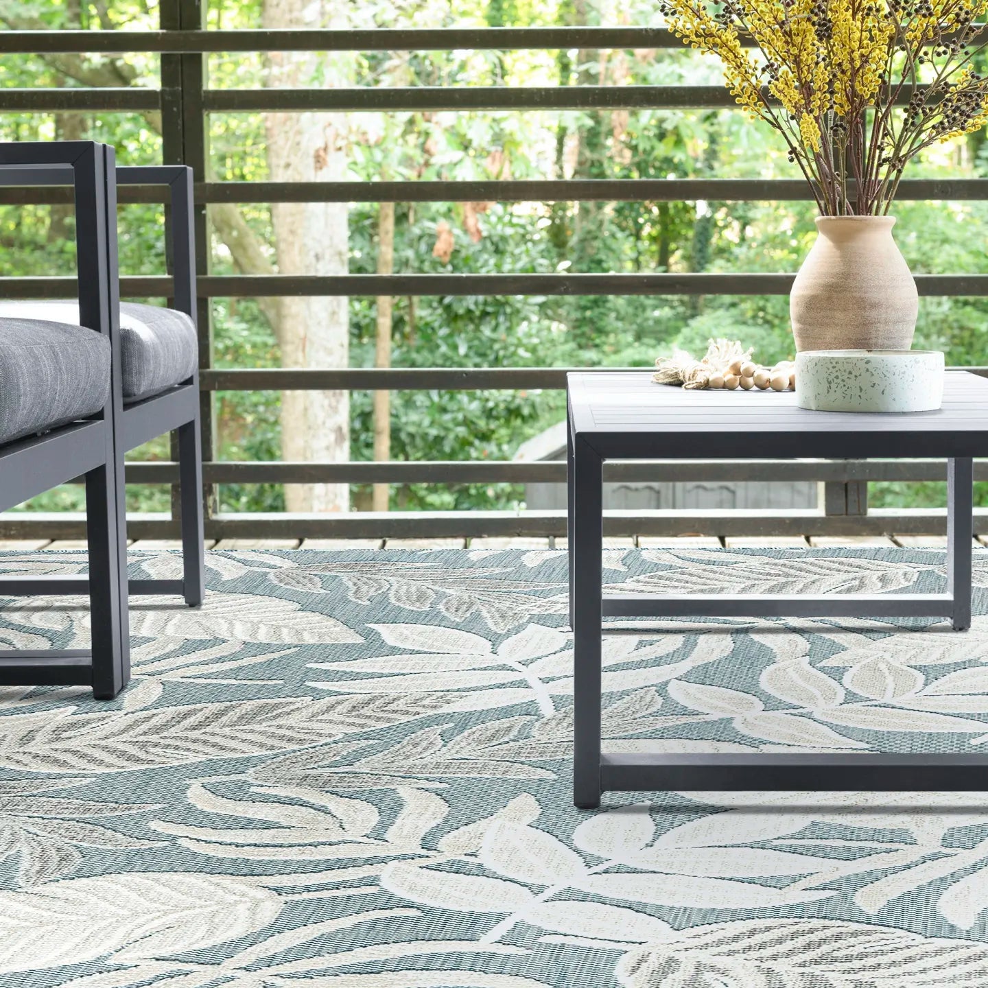Tropics - TRP1135 Aqua - Sunzout Outdoor Spaces LLC