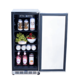 TrueFlame AMD 15" Outdoor Rated Fridge with Stainless Door - AMD - RFR - 15S - Sunzout Outdoor Spaces LLC