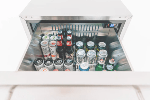 TrueFlame AMD 24" 5.3C Deluxe Outdoor Rated 2 - Drawer Refrigerator - AMD - RFR - 24D - R - A - Sunzout Outdoor Spaces LLC