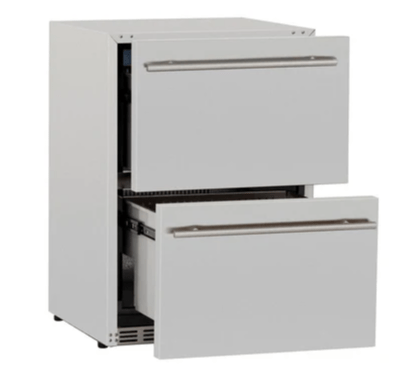 TrueFlame AMD 24" 5.3C Deluxe Outdoor Rated 2 - Drawer Refrigerator - AMD - RFR - 24D - R - A - Sunzout Outdoor Spaces LLC