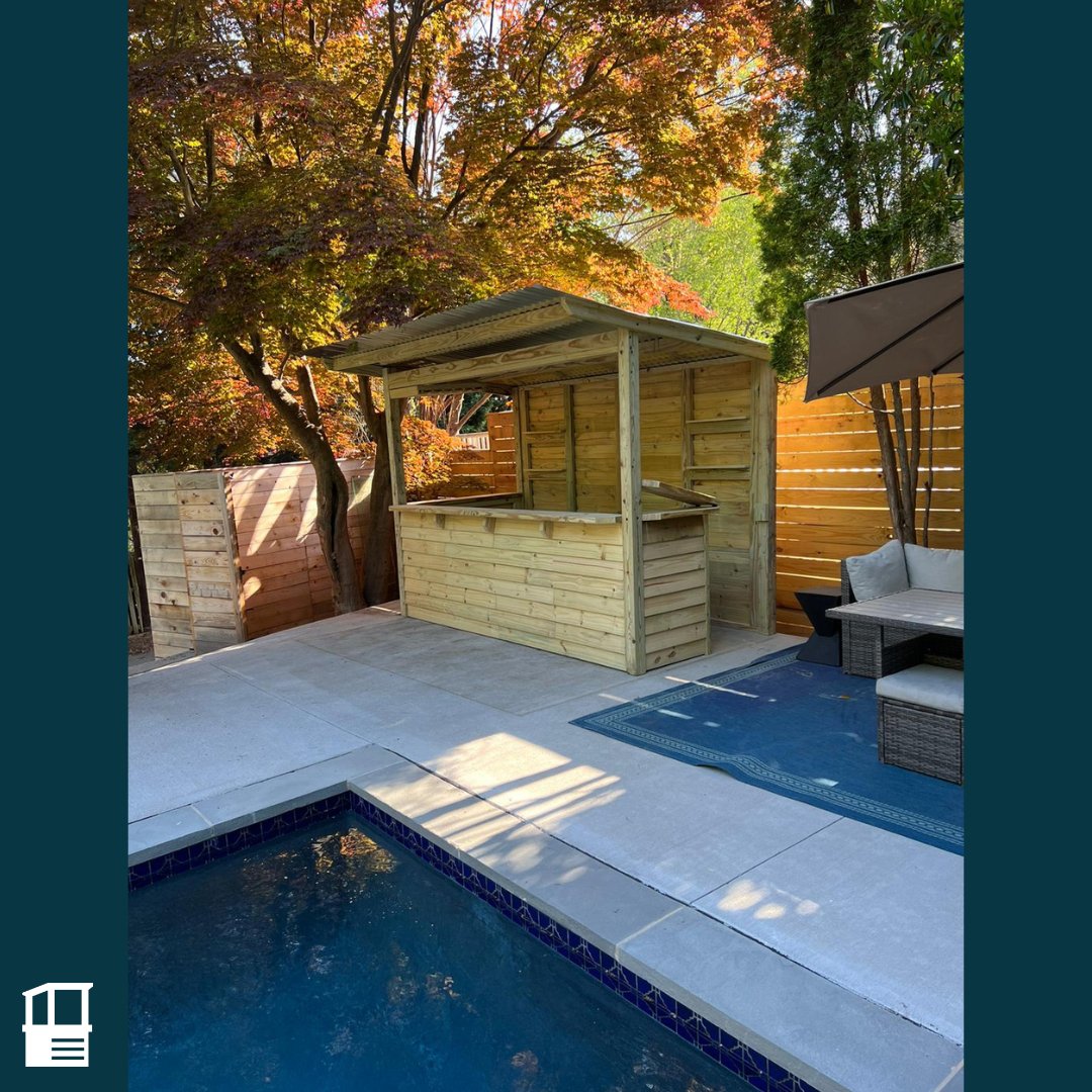 10 ft by 5 ft Outdoor bar, by Taverns to Go, Ready to Finish - Sunzout Outdoor Spaces LLC