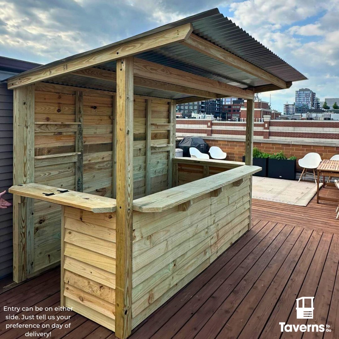 10 ft by 5 ft Outdoor bar, by Taverns to Go, Ready to Finish - Sunzout Outdoor Spaces LLC