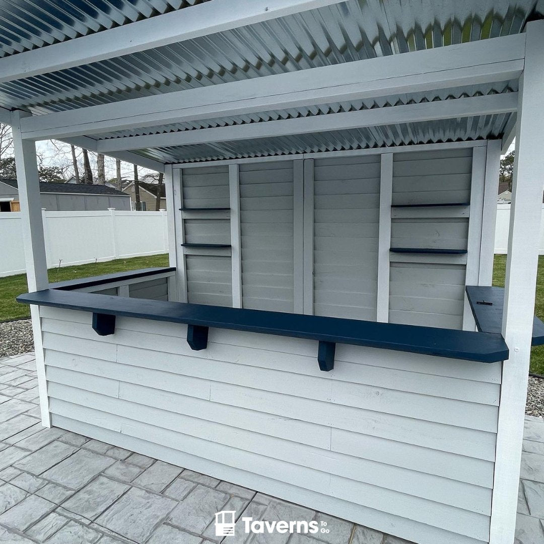10 ft by 5 ft Outdoor bar, by Taverns to Go, Ready to Finish - Sunzout Outdoor Spaces LLC