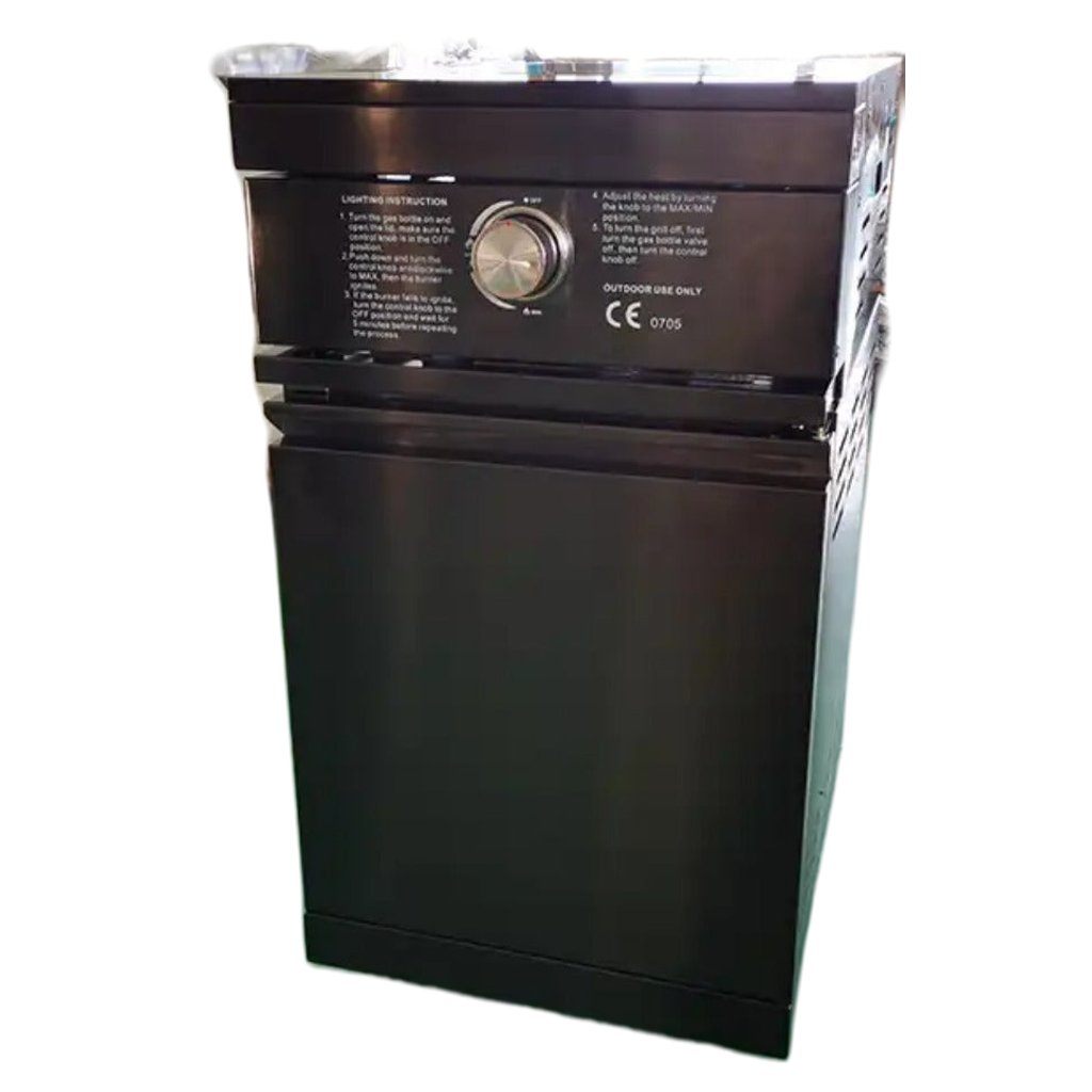20 inch Black Stainless Steel Modular Side burner Cabinet. Combine to build your own Outdoor Modular Kitchen - Sunzout Outdoor Spaces LLC