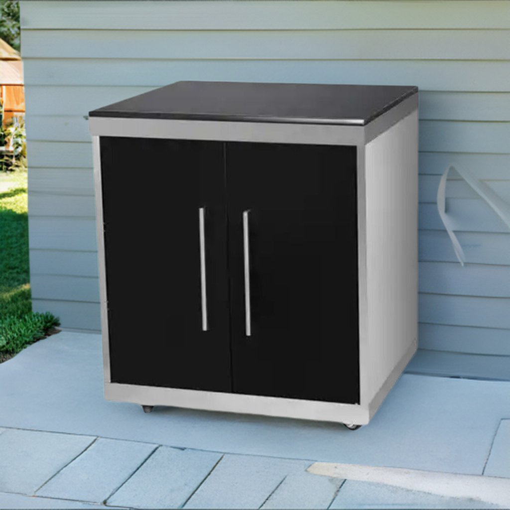 33 inch Black Stainless Steel Modular Outdoor Kitchen Cabinet. Can be Combined to create your Modular Outdoor kitchen - Sunzout Outdoor Spaces LLC