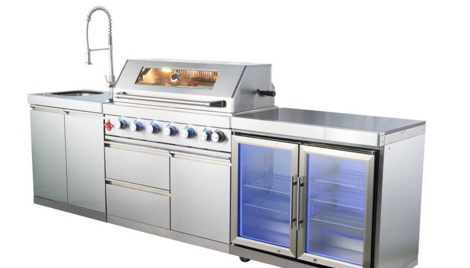 33 inch Stainless Steel Outdoor Sink Cabinet, Modular build your own Sunzout Kitchen - Sunzout Outdoor Spaces LLC
