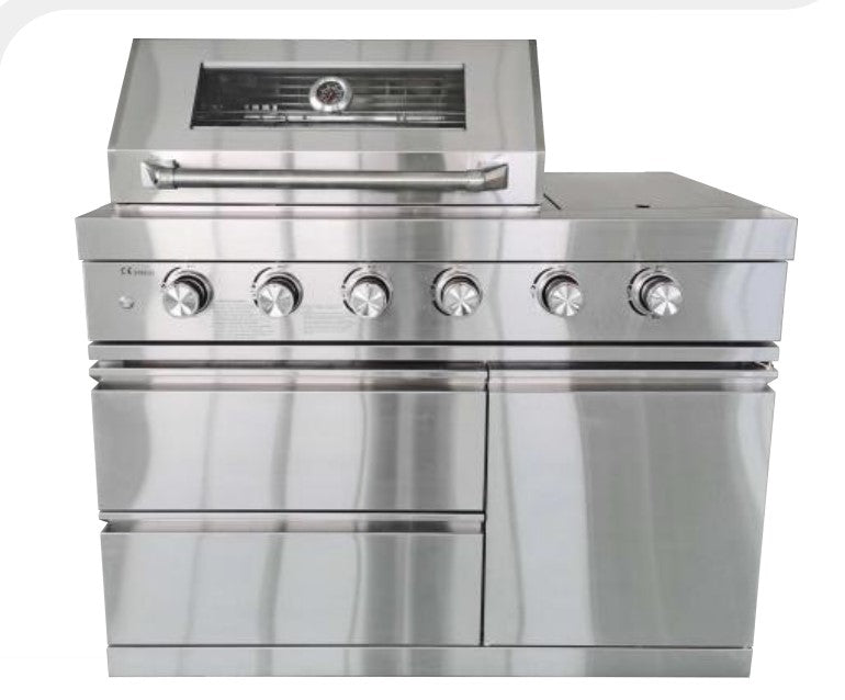 4 Burner 34 Inch Grill and Cabinet for Modular Outdoor Kitchens - Sunzout Outdoor Spaces LLC