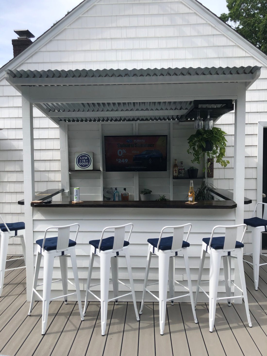 8ft by 5ft Outdoor Bar, Ready to Finish. Offered by Taverns To Go - Sunzout Outdoor Spaces LLC