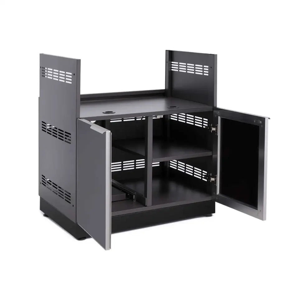 8ft Colored Stainless Steel Modular Outdoor Kitchen with Built in grill, Sink and side burner available in multiple colors and countertops - Sunzout Outdoor Spaces LLC